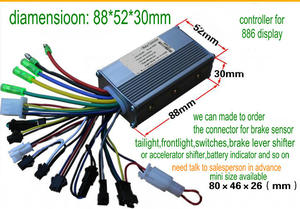 886 hiển thị + Shifter + 6 MOSFET điều khiển 24v36v48v60v250w350w cho xe đạp điện Scooter MTB tự làm phần - Product Image 5