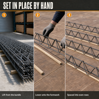 Barre d'armature en acier avec joints soudés en ligne pour dalle préfabriquée