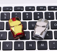 USB Flash Drive Bentuk Mobil Iron Man Gaya Baru, Metal Pen Drive 4GB 8GB 16GB 32GB 64GB USB 2.0, Tas pp, Penyimpanan Mudah, Transfer Data