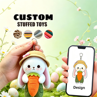 Mini porte-clés en peluche personnalisé en forme de lapin, style pastoral, pendentif animal de Pâques, déguisement intégré, cadeau sur le thème de Pâques