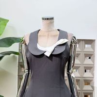 Robe élégante à nœud pour femme, tenue d'été haut de gamme à bretelles