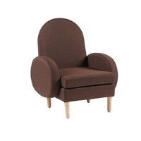 Chaise de lecture de salon pieds en bois canapé simple chaise occasionnelle accoudoirs en éponge à ressort haut oreillers à dossier haut fauteuil d'appoint