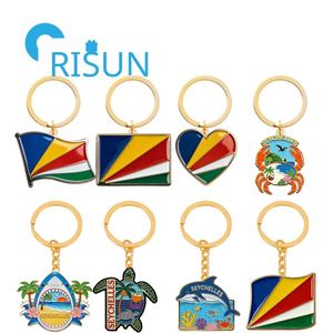 Llavero Personalizado de Metal con Diseño de Tortuga y Cangrejo de <span class=keywords><strong>Seychelles</strong></span>, Recuerdo de Playa, Verano, Naturaleza Marina, Aleación de Zinc con Protección UV, Llavero Moderno - Product Image 1