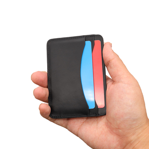 RFID blocco PU porta carta in pelle sottile portafoglio minimo per uso quotidiano OEM accettato - Product Image 5
