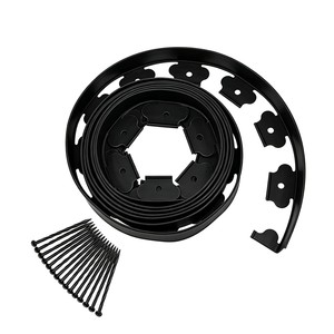 Sunsbuild Black Plastic <b>Garden</b> Edging with Stakes Landscape Border for Outdoor Walkways,Landscaping and Gates - Product Image 2