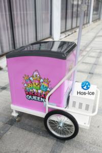 Gerobak Jualan Es Krim dan Makanan Ringan Beroda 4 dari Aluminium Komersial dengan Truk Makanan Bertenaga Terintegrasi - Product Image 4