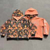 Hoodie réversible de créateur, double veste, personnalisable avec broderie et impression DTG, style streetwear, coupe oversize et courte, zippé