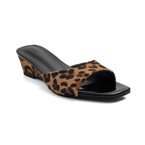 Sandalias de Tacón Alto para Mujer, Diseño 2026, <span class=keywords><strong>Muy</strong></span> Populares, Punta Cuadrada, Estampado Animal, Una Sola Tira, de Cuero - Product Image 6