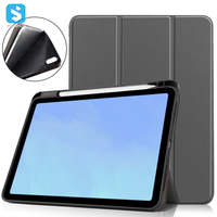 Nouvel arrivage Étui pour tablette en cuir PU pour iPad Air 11 2024 Étui de protection en TPU et métal pour le sommeil