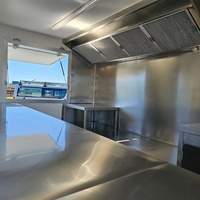Camion de restauration en aluminium de grande taille pour l'outre-mer, entièrement équipé pour la préparation de glaces pilées, le petit-déjeuner et la vente de bonbons, certifié VIN