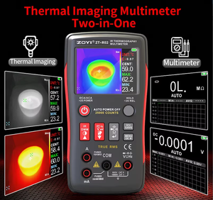 Caméra thermique infrarouge ZOYI ZT-R02 Multimètre 2 en 1 -20°C à 550°C Température réglable 25fps Testeur de circuits électriques - Product Image 5