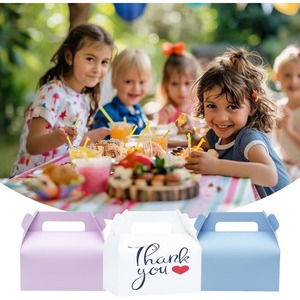 <b>Party</b> gift <b>box</b>/hospitality <b>box</b>, white gable gift <b>box</b>, suitable for <b>party</b> gifts, customizable according to needs - Product Image 6