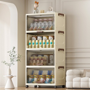 Armoire <span class=keywords><strong>de</strong></span> <span class=keywords><strong>rangement</strong></span> pliable moderne en PP à 5 niveaux avec design durable, boîte <span class=keywords><strong>de</strong></span> <span class=keywords><strong>rangement</strong></span> pliable <span class=keywords><strong>pour</strong></span> <span class=keywords><strong>jouets</strong></span> d'enfants - Product Image 4