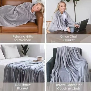 <span class=keywords><strong>Manta</strong></span> Ultra Suave con Mangas, el Regalo Cálido Perfecto para Mujeres, Bata Lavable a Máquina, <span class=keywords><strong>Manta</strong></span> Antideslizante - Product Image 2