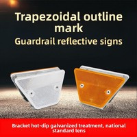 Panneau de signalisation routière trapézoïdal adhésif standard national, galvanisé à chaud, ondulé, de niveau diamant, réfléchissant