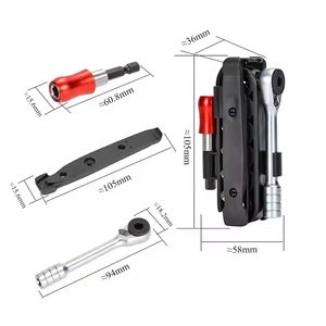 자전거 다기능 래칫 렌치 도구 세트 유연한 래칫 렌치 조합 <span class=keywords><strong>12</strong></span> 종 세트 자전거 수리 도구 - Product Image 2