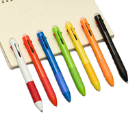 Stylo à bille simple et mignon personnalisé, marqueurs en plastique multicolores, écriture 0,5 mm, encre noire/bleue, logo promotionnel