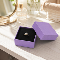 Boîte en carton rigide avec couvercle et base carrés colorés, boîte d'emballage pour bijoux avec logo personnalisé, vente en gros, étiquette privée, OEM, ODM, ensemble de couleurs