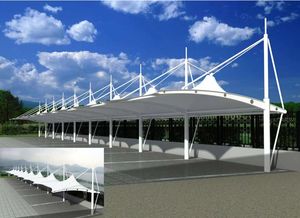 Carport Membran struktur Elektro fahrzeug Sonnenschutz Ladestation Batterie Fahrzeug Baldachin Community Fahrrad parks chuppen - Product Image 4