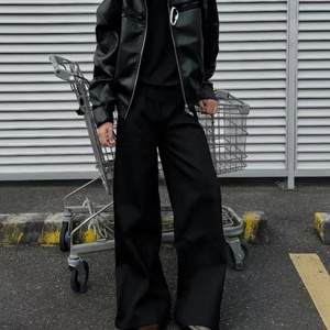 Chaqueta de Motociclista de Cuero PU con Cierre y Botones Cruzados en la Parte Delantera, Estilo Urbano y Personalizado para Hombre, Fabricante de Chaquetas - Product Image 4