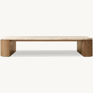 <span class=keywords><strong>Table</strong></span> <span class=keywords><strong>basse</strong></span> rectangulaire moderne en marbre pour salon - Product Image 1