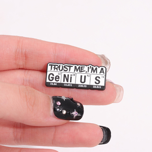 Vertrauen Sie mir, ich bin ein Genie Emaille-Anstecknadel Kreative Metall-Brosche Revers-Abzeichen Schmuck Rucksack-Accessoires Großhandel - Product Image 4