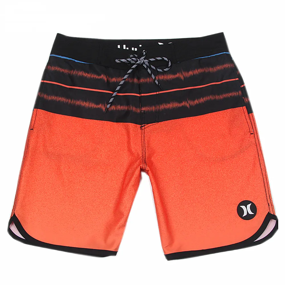 Shorts de tabuleiro com logotipo personalizado por atacado, shorts esportivos de 4 vias, à prova d'água, de secagem rápida, para homens