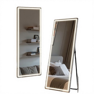 Factory Supply Modern 3mm Thick Tempered Glass Adjustable Light LED Touch Sensors Floor Standing <b>Wall</b> Hanging Decorative Full - Product Image 2