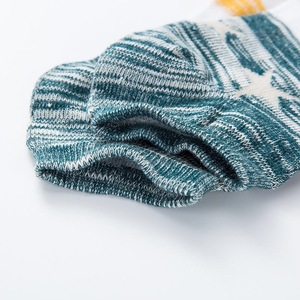 Retro Five Pointed Star Men's Ankle Socks Color Block Striped Breathable Sweat Absorbing Casual Socks - Product Image 4