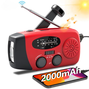 Estación de Energía Portátil Multifuncional con <span class=keywords><strong>Radio</strong></span> Solar de Emergencia (AM/FM), <span class=keywords><strong>Radio</strong></span> Meteorológica y Linterna de Manivela Incluida - Product Image 1