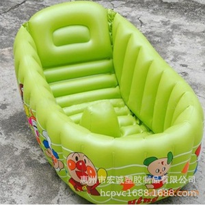 Baignoire gonflable pour bébé en PVC 40x40cm pour bain de pieds pour enfant vert - Product Image 1