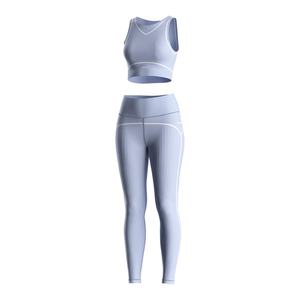 Conjunto de Top Corto y Leggings de Cintura Alta para Mujer, Altamente Elástico y Transpirable para Yoga, Fitness y Entrenamiento - Product Image 1