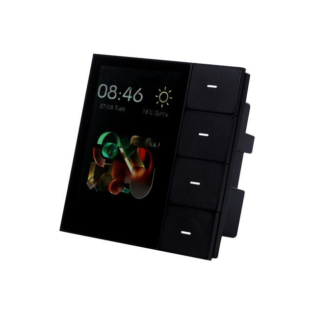 3.5 Inch LCD Screen Tuya Zigbee Smart Wall Switch with Lights Curtains Control for Home Hotel Room