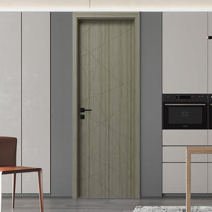 Puerta de Melamina Interior sin Pintar, Resistente al Agua, con Marco de PVC WPC, Venta Directa de Fábrica, Proveedor Chino - Product Image 3