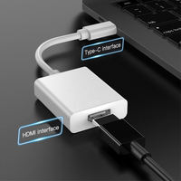 Adaptador de Cable de Video USB3.1 HDTV, Conversor 4K 30HZ Tipo C de Aleación de Aluminio, Cable de Duplicación de Pantalla para Laptop, Teléfono, Tableta