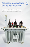Transformateur de distribution de puissance triphasé immergé dans l'huile S11-M-80KVA, entrée 10kV, sortie 400V, 50/60Hz, modèle complet