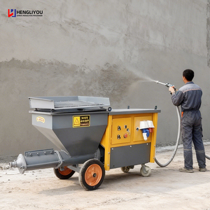 Pulvérisateur de mortier haute performance 4KW 7.5KW 9KW, machine à projeter le plâtre mural avec trémie de 100L - Product Image 1