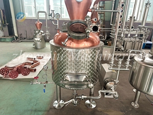 ZJ 150L pentola di rame in acciaio inox condensatore olio essenziale distillatore per acqua di Rose/limone Grasswith grande serbatoio idrolat con pompa CIP - Product Image 5