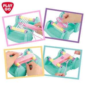 Playgo Vòng Đeo Tay Loom Tay Kéo Bện Máy Set Cho Cô Gái 2 Để 14 Năm Khuyến khích Sự Sáng Tạo & Làm Bằng Tay Đồ Trang Sức