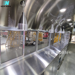 Yeni doğan aperatif mobil gıda kamyonu şaraphane restoran ekmek hot dog hot to gıda römorkları catering fiberglas retro gıda römork - Product Image 4
