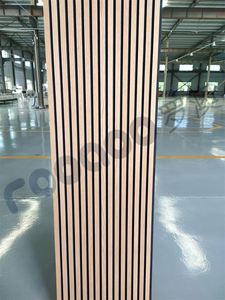 Décoration intérieure Akupanel Office Studio Décorations murales en bois mdf Plafond Panneaux muraux 3D cannelés Panneaux muraux acoustiques - Product Image 2