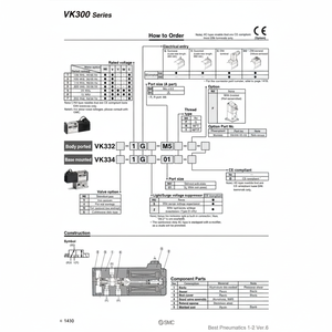 Pièces pneumatiques VK334V-5HS-01 d'électrovanne pneumatique SMC - Product Image 1