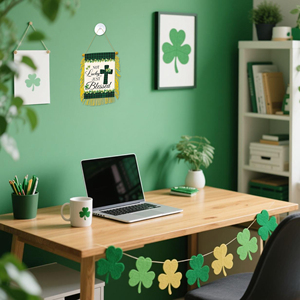 Mini-drapeaux de voiture 10x15cm pour la Saint-Patrick, à suspendre à la fenêtre avec ventouse - Product Image 3