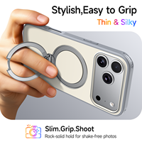 Anillo Magnético Antipolvo con Soporte de Rotación de 360 Grados, Funda de TPU y PC a Prueba de Golpes, Compatible con Carga Inalámbrica para 15, 14, 16, 17 Pro Max