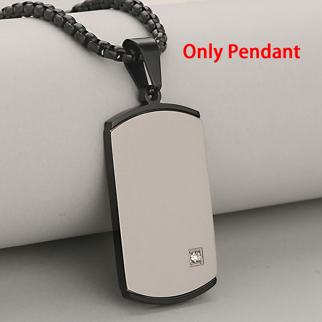 Pendentif argent noir