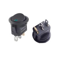 Interrupteur à bascule rond 12V 3 broches pour cafetière, bateau et voiture - Mini interrupteur à bascule LED