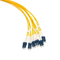 Cordon de brassage fibre optique 12 fibres LC/UPC-LC/UPC SM Monomode 9/125 pour PON, CATV, salle serveur, centre de données, boîtier terminal fibre FTTH