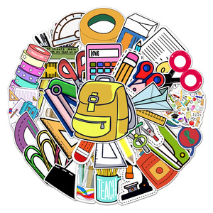 50 Uds Ins estilo dibujos animados papelería <span class=keywords><strong>pegatinas</strong></span> de grafiti para niños estuche de lápices estudiante Escuela Decoración pegatina - Product Image 2