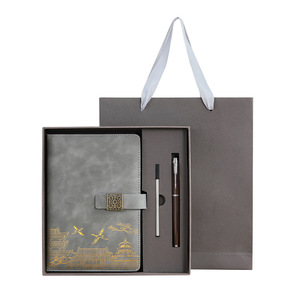 Coffret Cadeau d'Affaires Haut de Gamme Tendance Nationale Créative, Souvenir d'Événement d'Entreprise, Carnet en Cuir avec Boîte Cadeau, Modèle Personnalisé avec Logo, Couverture Rigide - Product Image 5