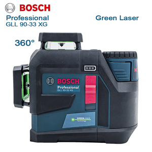 <span class=keywords><strong>Laser</strong></span> croisé vert <span class=keywords><strong>Bosch</strong></span> GLL90-33XG <span class=keywords><strong>360</strong></span> degrés, haute précision ±0,3 mm/m avec 12 lignes - Product Image 1